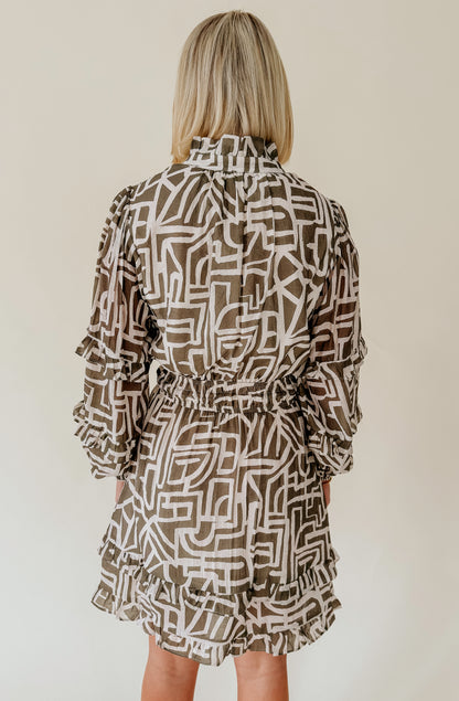 FELT RIGHT PRINTED DRESS