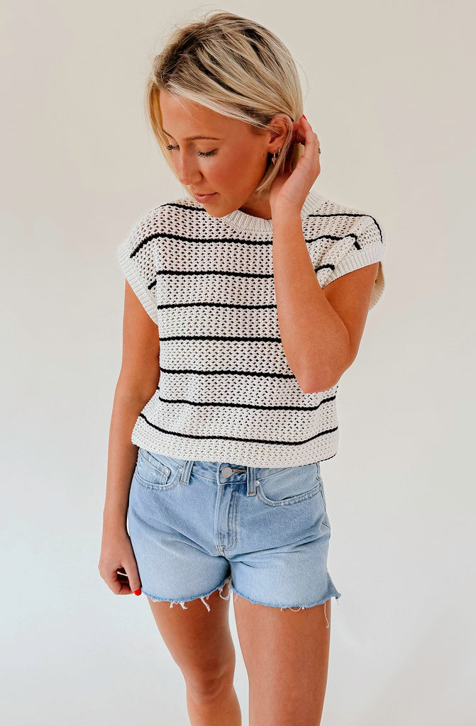 Z SUPPLY INES STRIPED SWEATER TANK