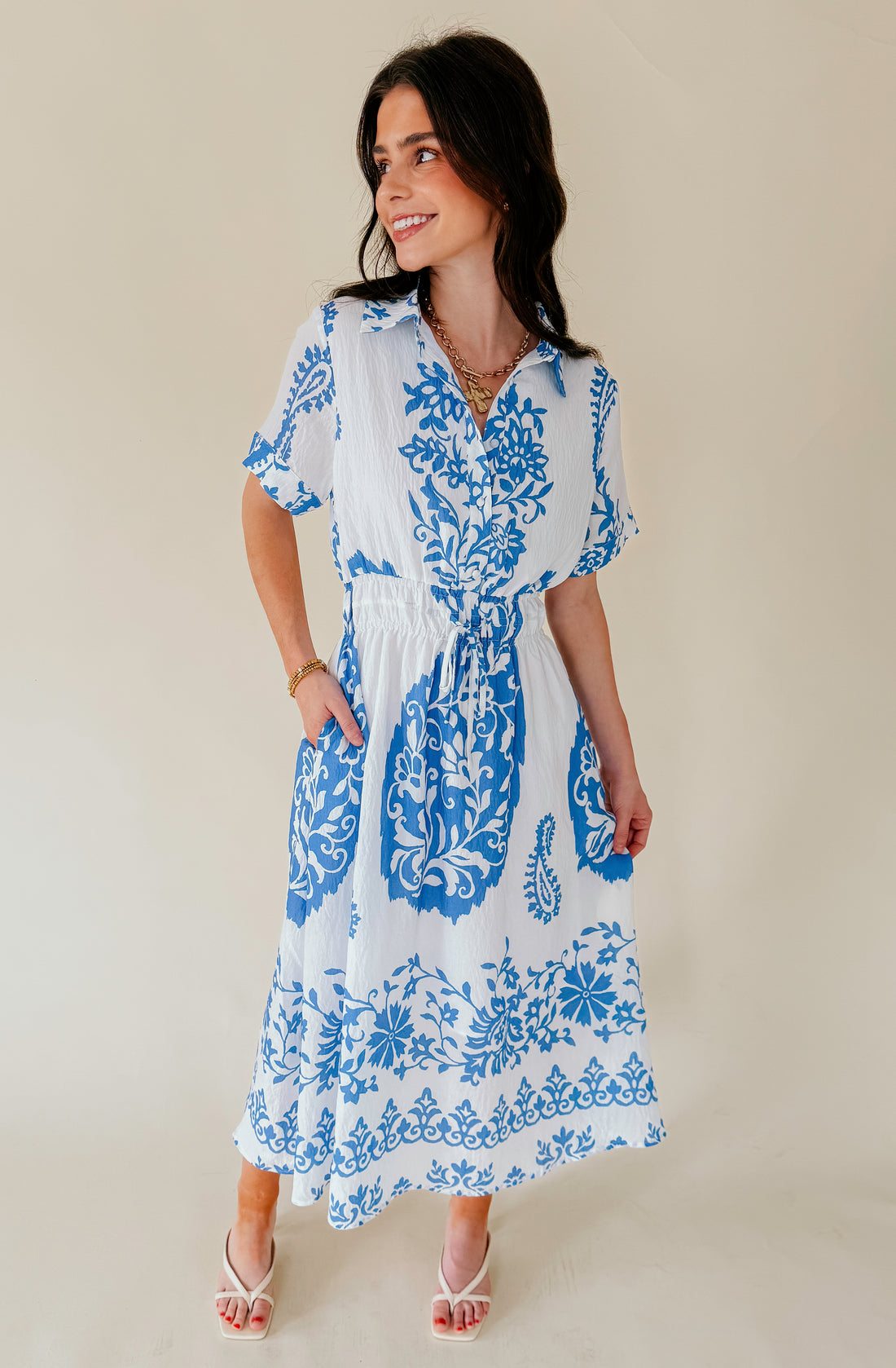 THE REMINGTON BUTTONED MIDI DRESS