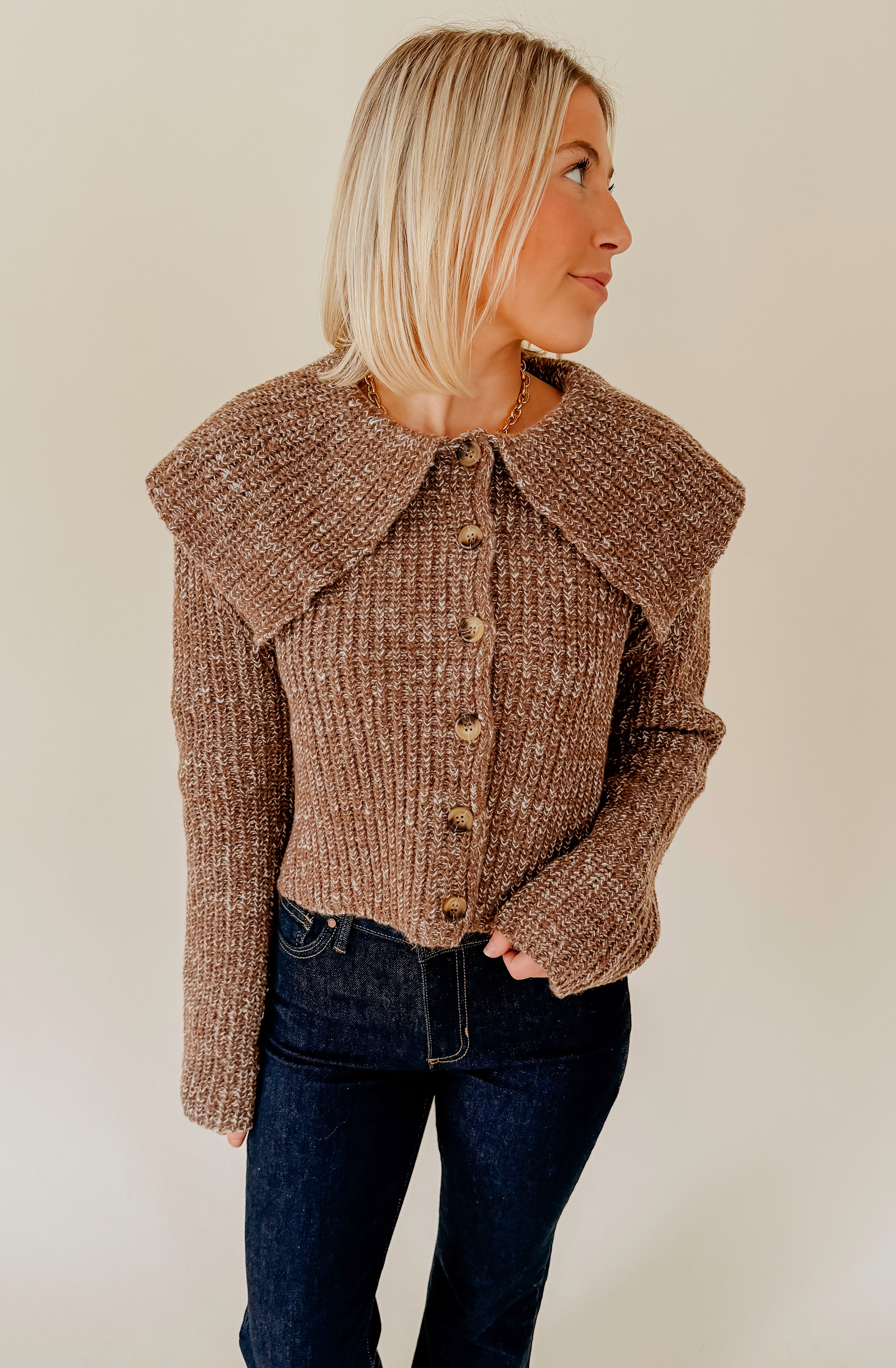 COLLAR LATER COLLARED SWEATER