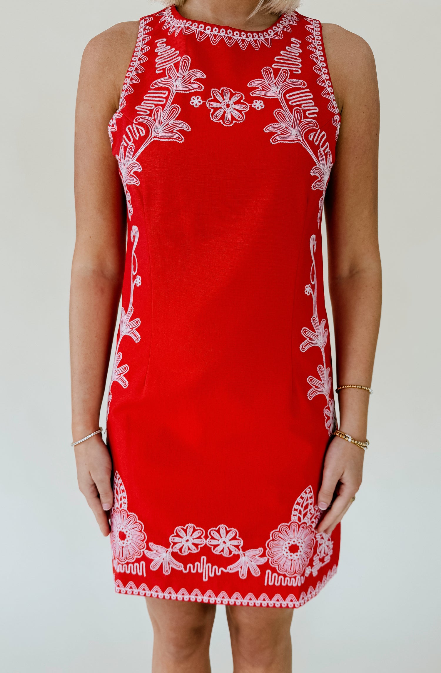 DETAILS PLEASE EMBROIDERED DRESS