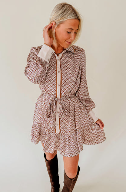 YOU GET IT BUTTONED DRESS