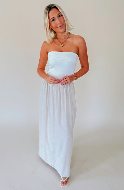 SEASONS SHIFT STRAPLESS MIDI