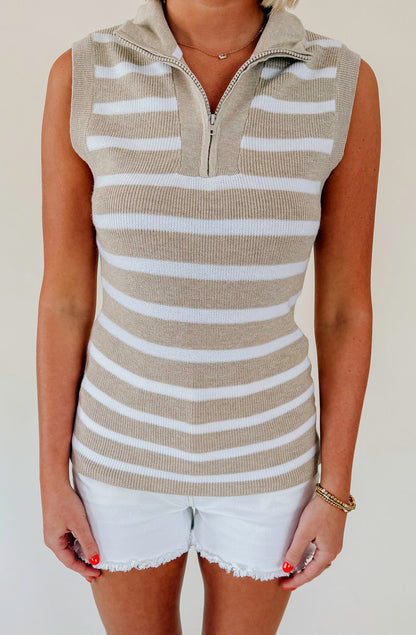 BELLA QUARTER ZIP TOP