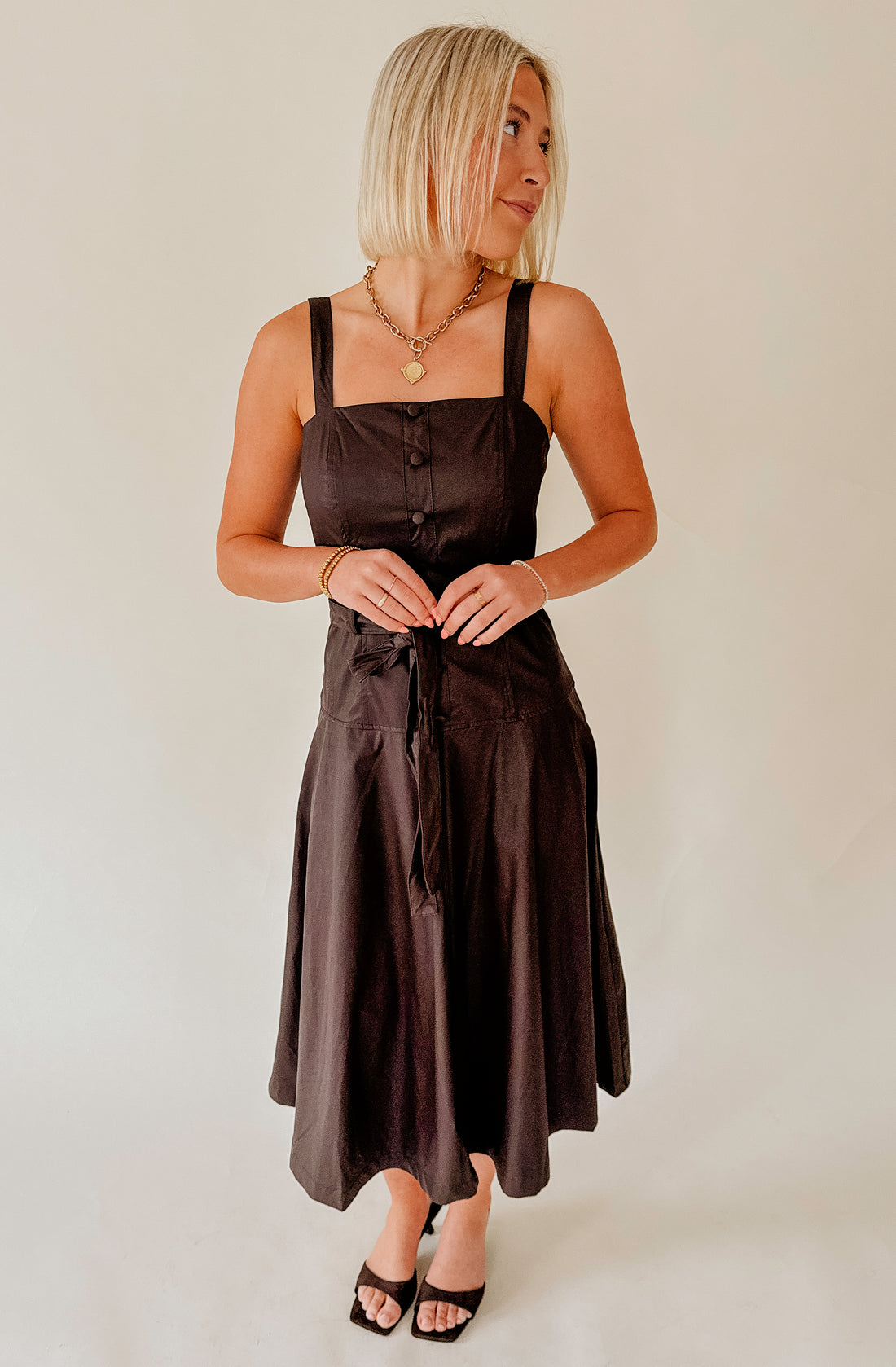 FAUX SHOW FAUX LEATHER DRESS