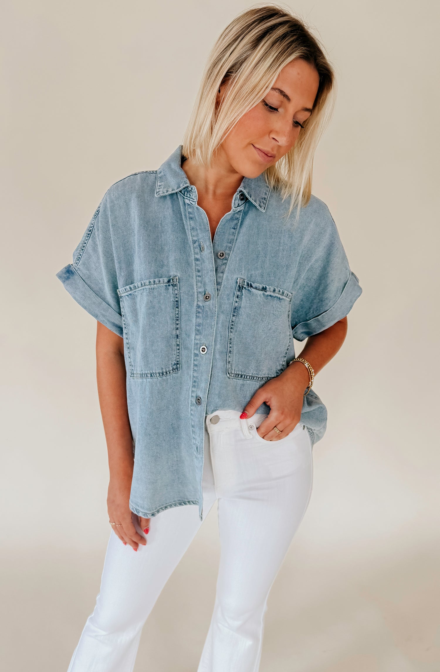 DAZE SHORE DENIM TOP
