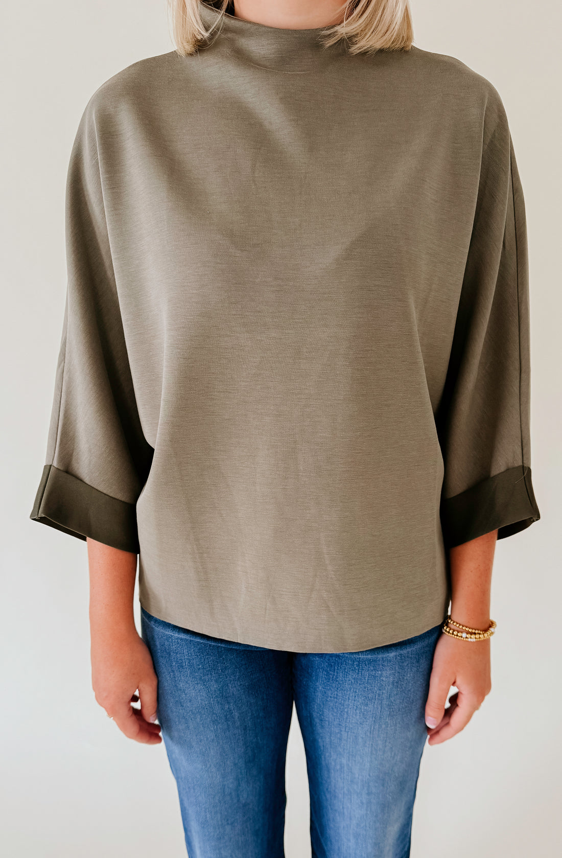 GOOD GOING MODAL BLEND 3/4 SLEEVE TOP
