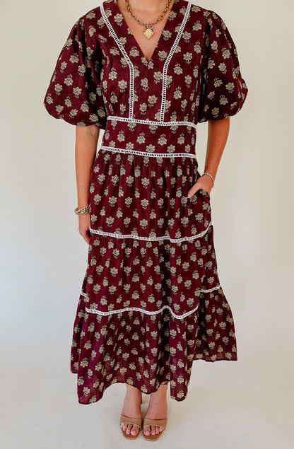 NO QUESTION ABOUT IT FLORAL MIDI DRESS