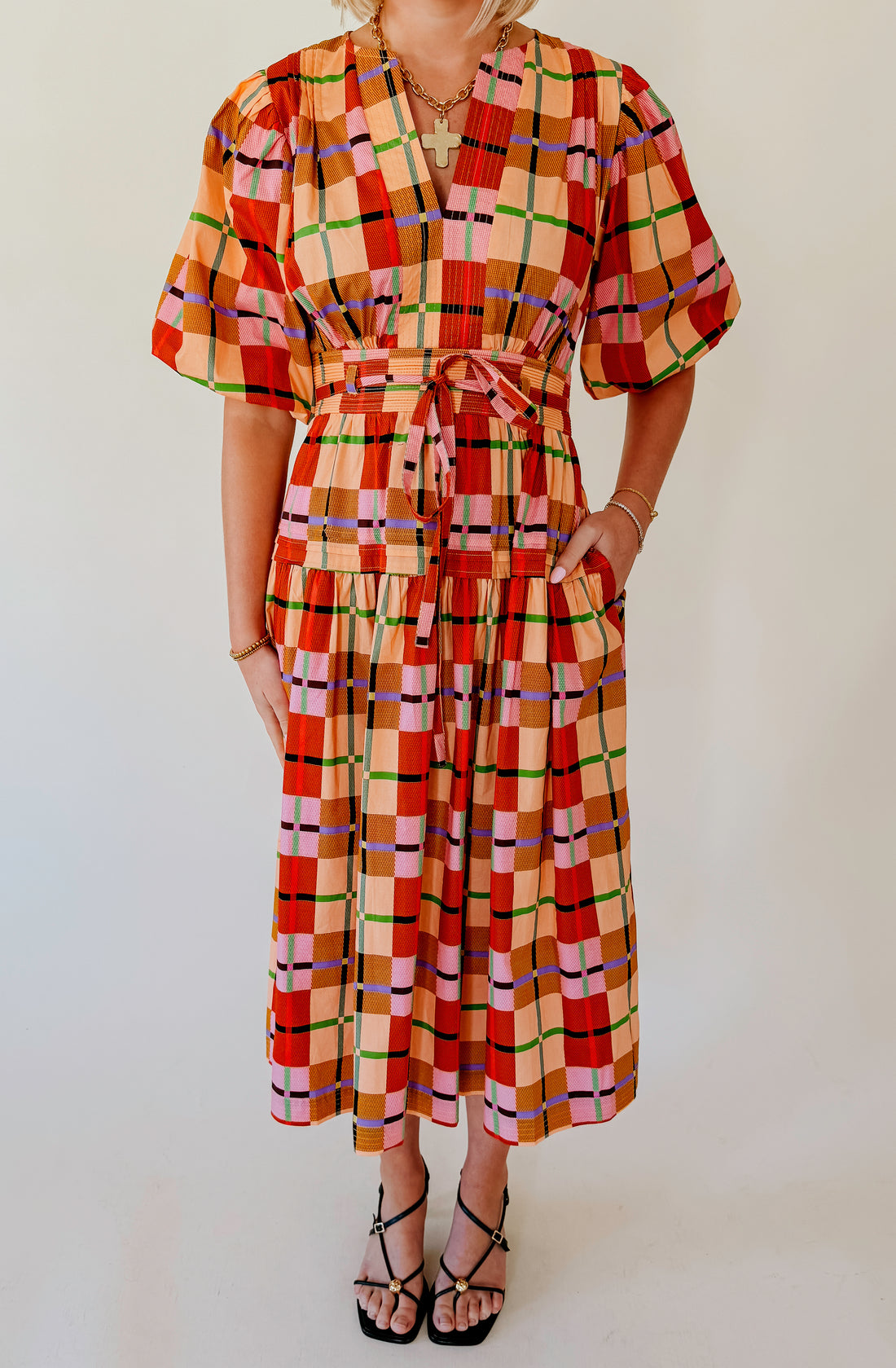 OFF GRID MIDI DRESS