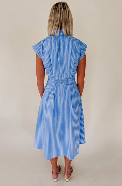 WINDY CITY STRIPED MIDI