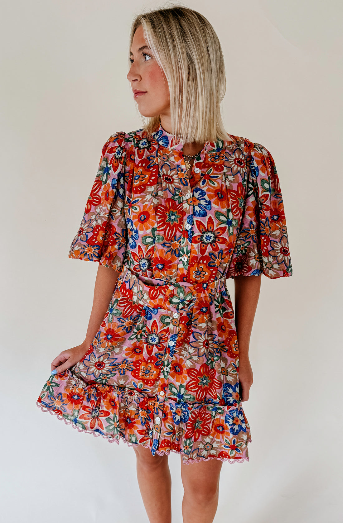 THE AVA CROCHET FLORAL DRESS