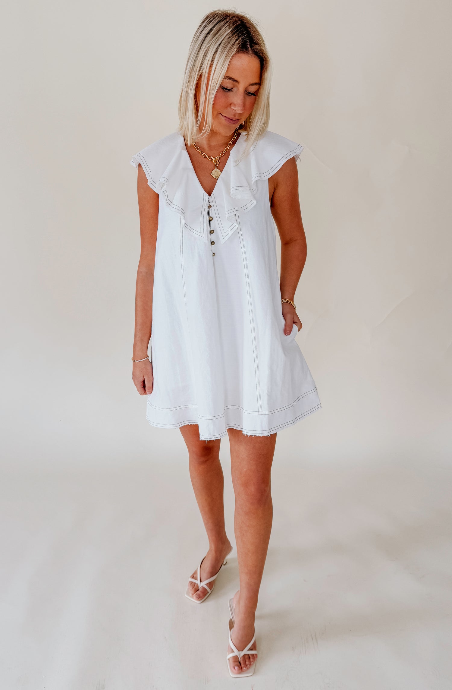 CALL YA LATER COLLARED DRESS