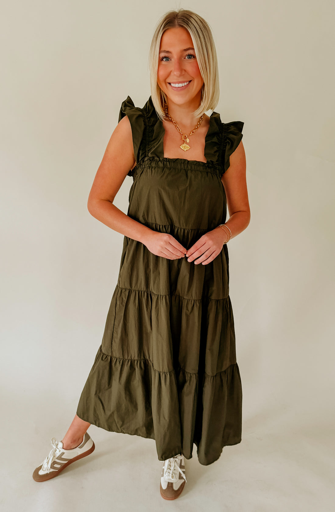 NO THOUGHTS REQUIRED MIDI DRESS