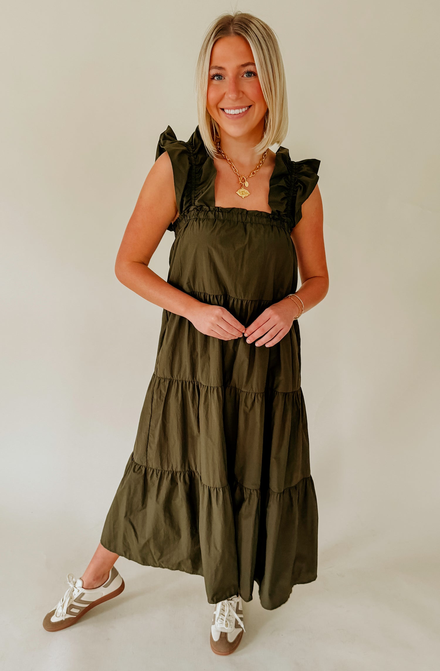 NO THOUGHTS REQUIRED MIDI DRESS