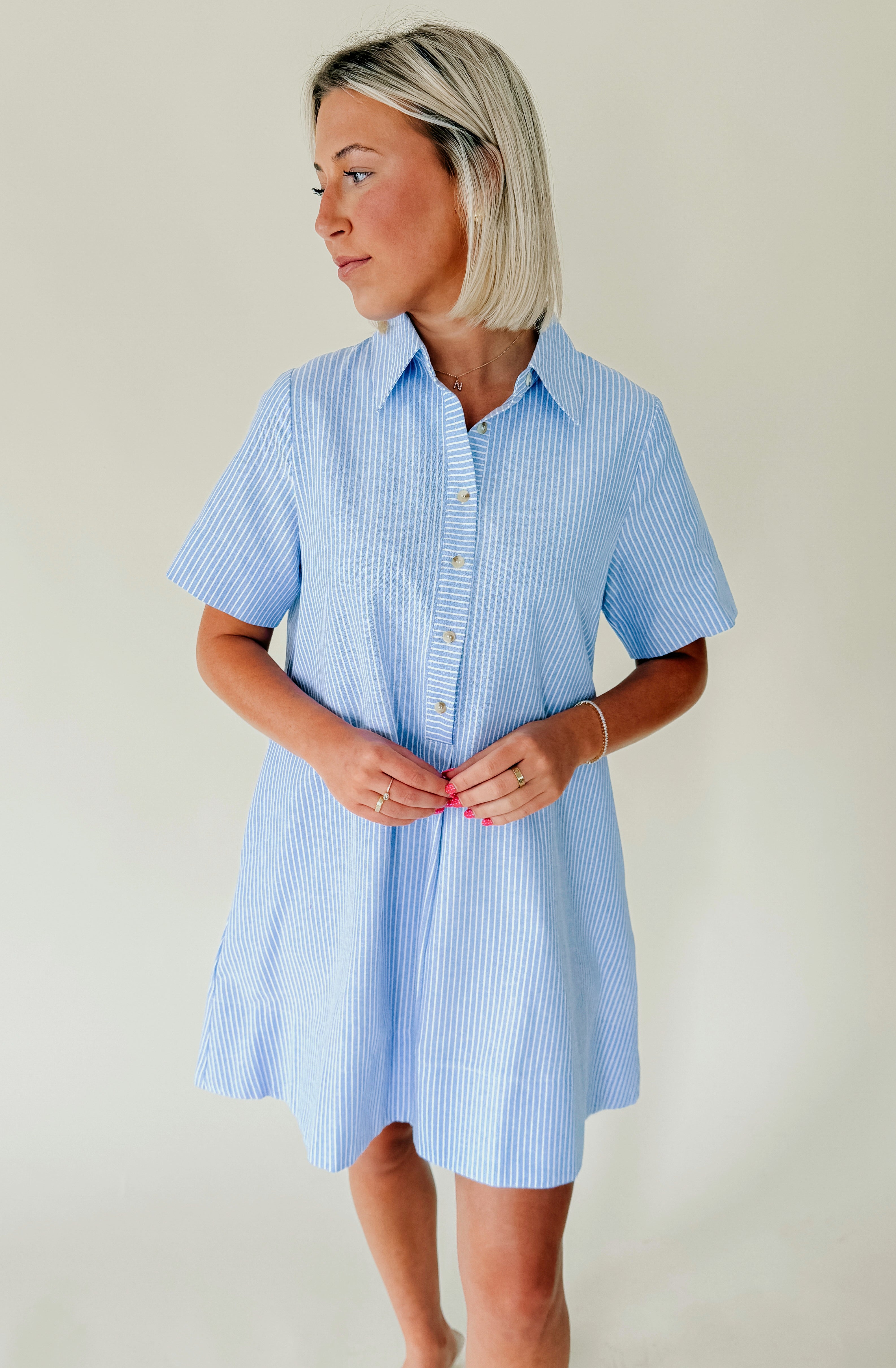 MALIBU STRIPED SHIFT DRESS