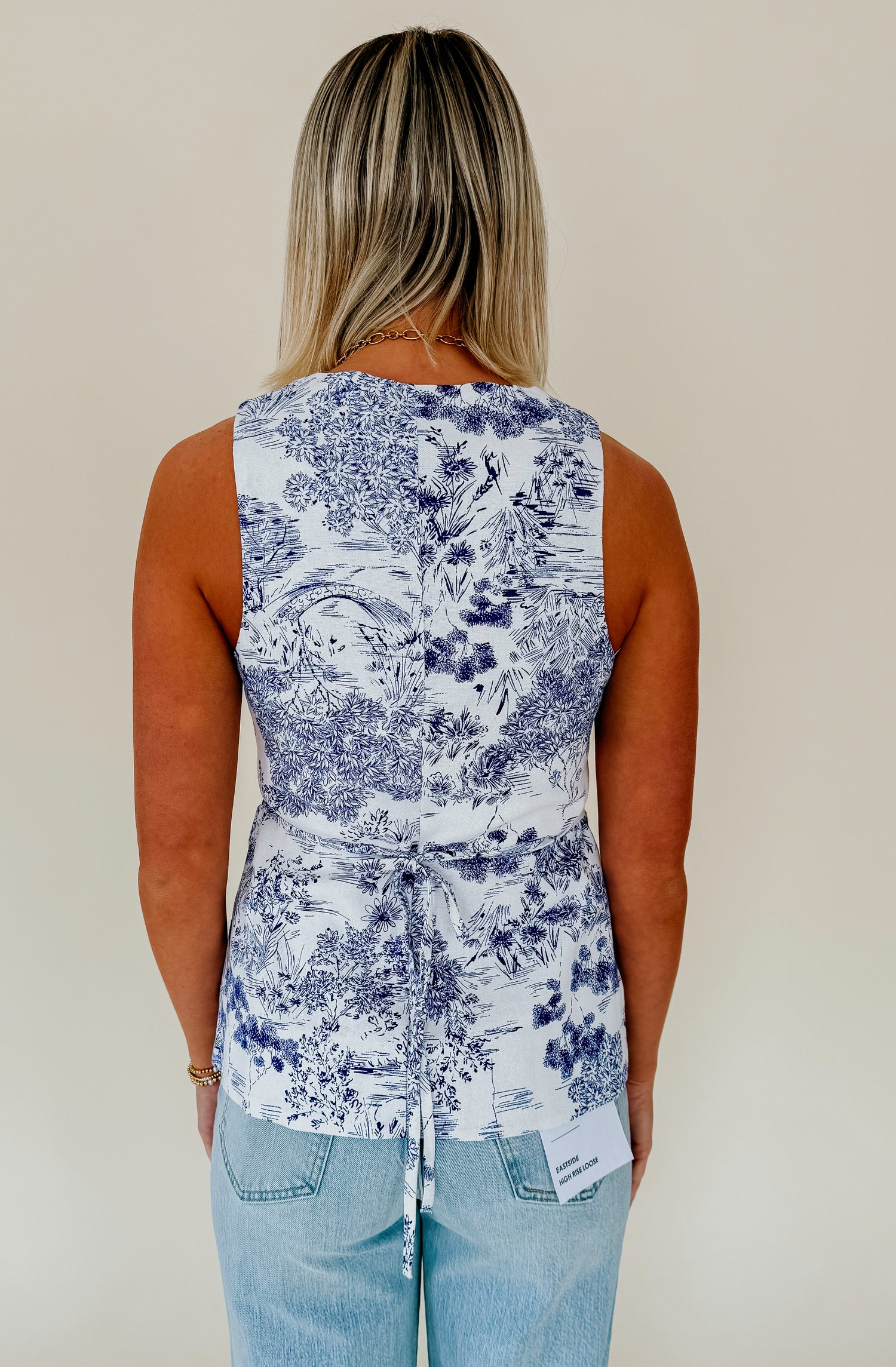 TAKE ME TO AMALFI BUTTONED TOP