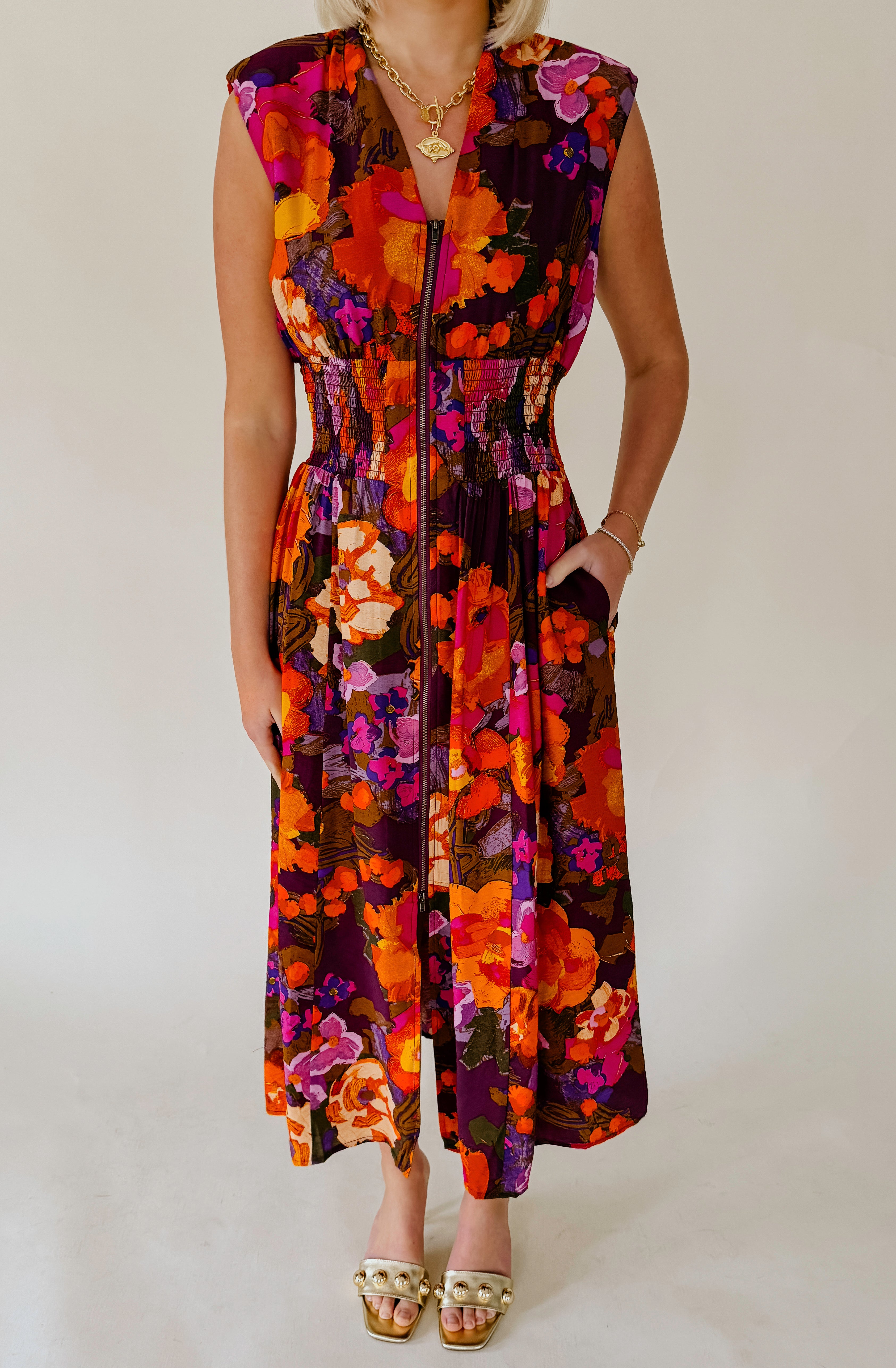 HARVEST MOON ZIP FRONT DRESS