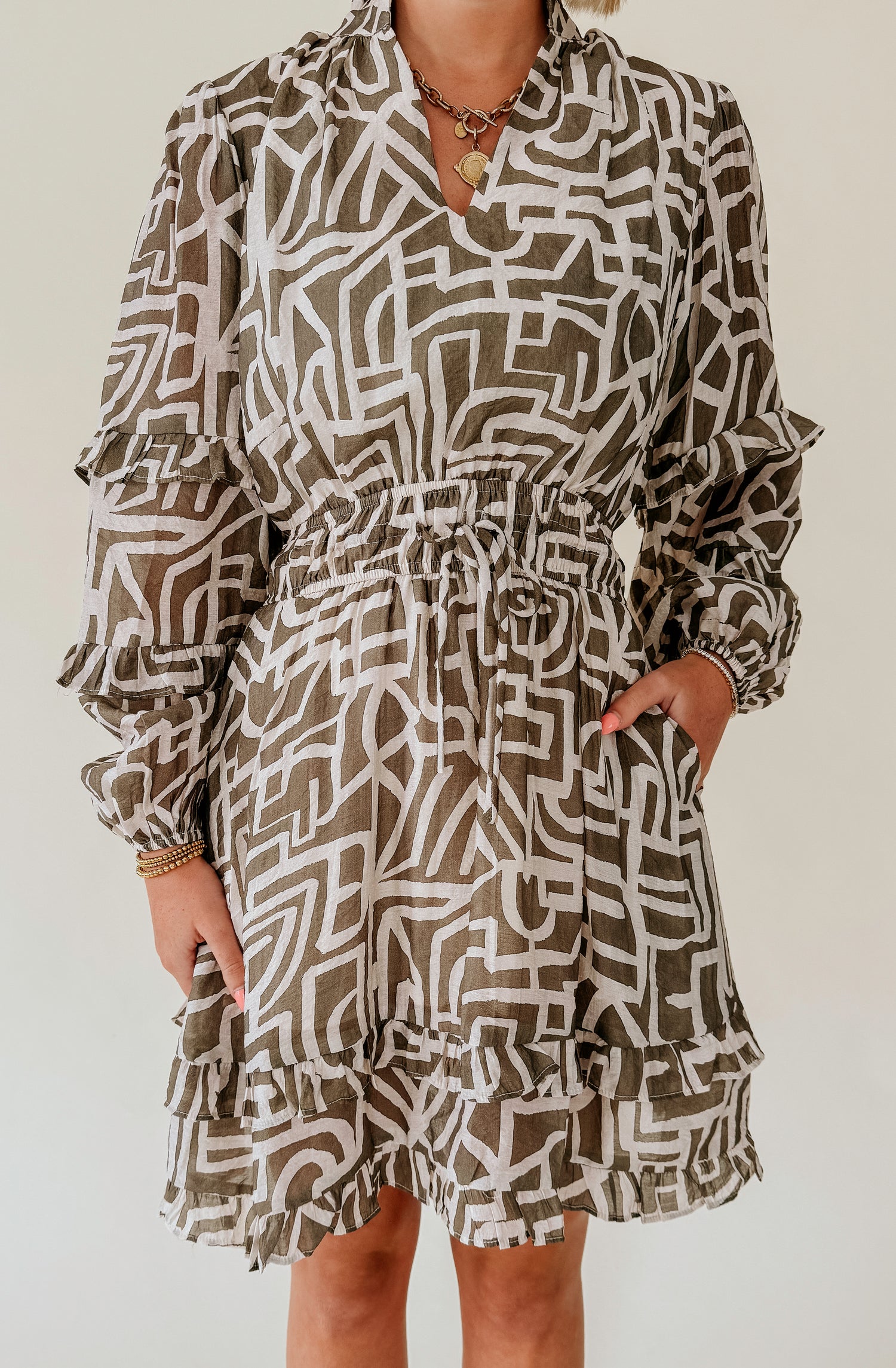 FELT RIGHT PRINTED DRESS