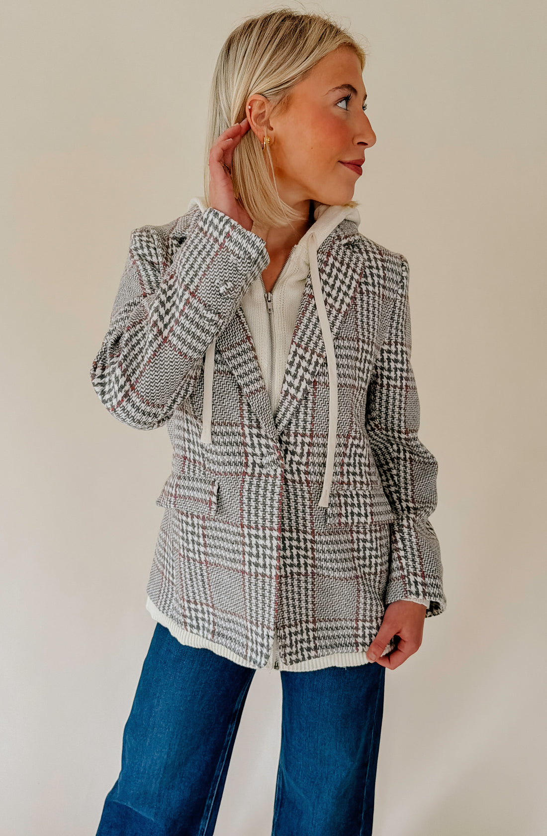 DOUBLE TROUBLE HOODIE BLAZER