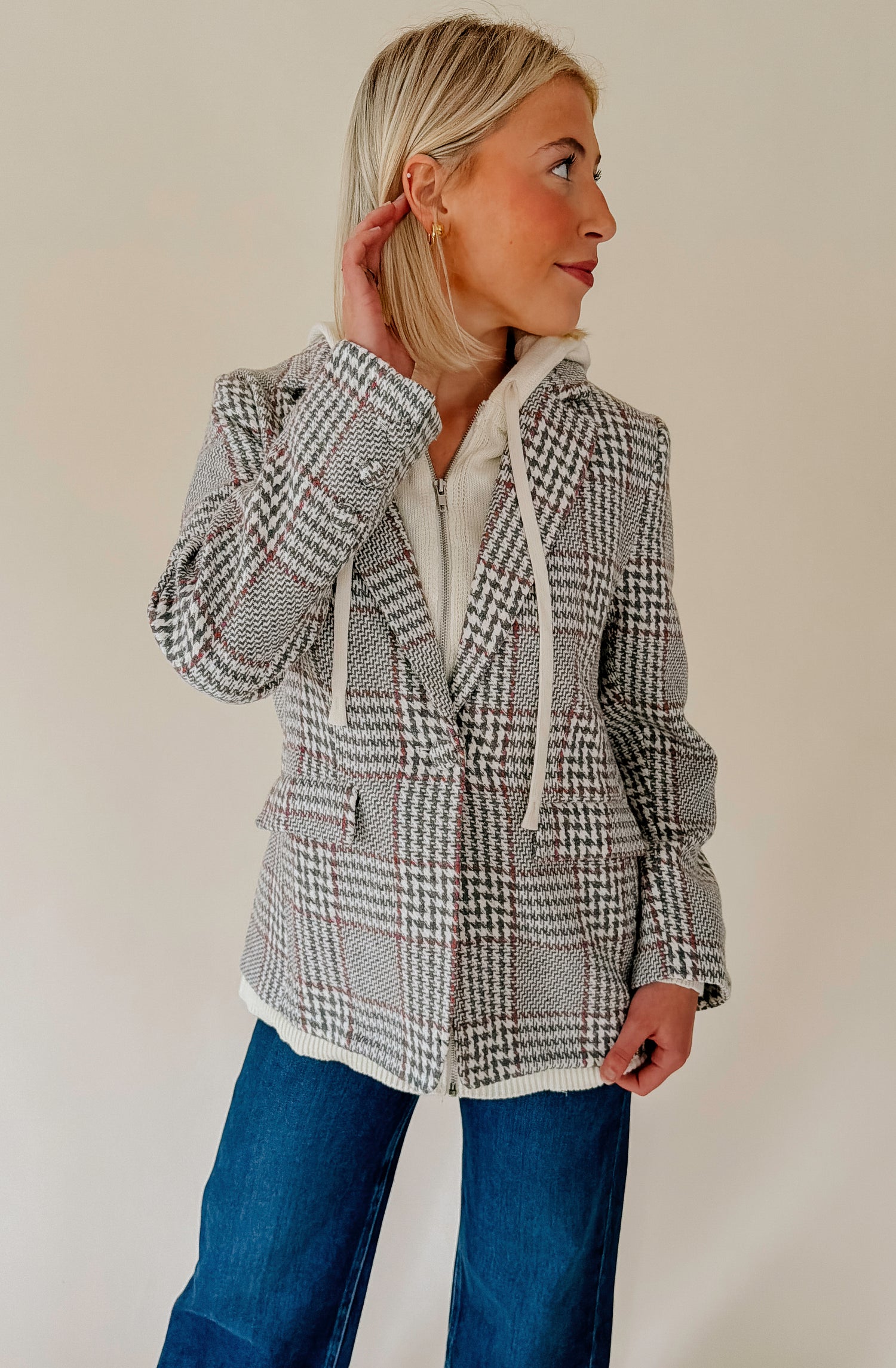 DOUBLE TROUBLE HOODIE BLAZER