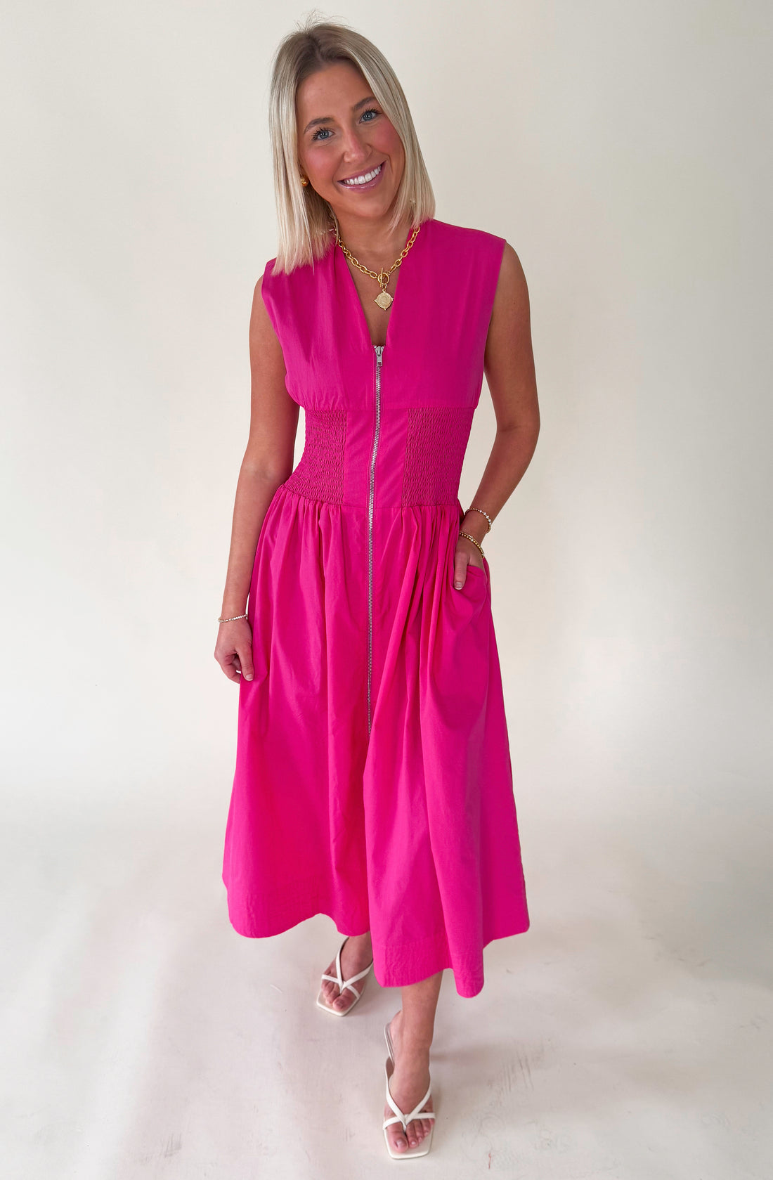 THE UPTOWN SMOCKED MIDI