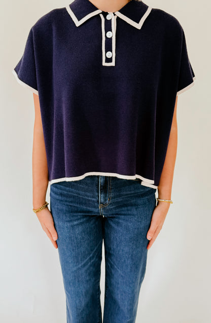 ON THE BORDER BUTTONED SWEATER