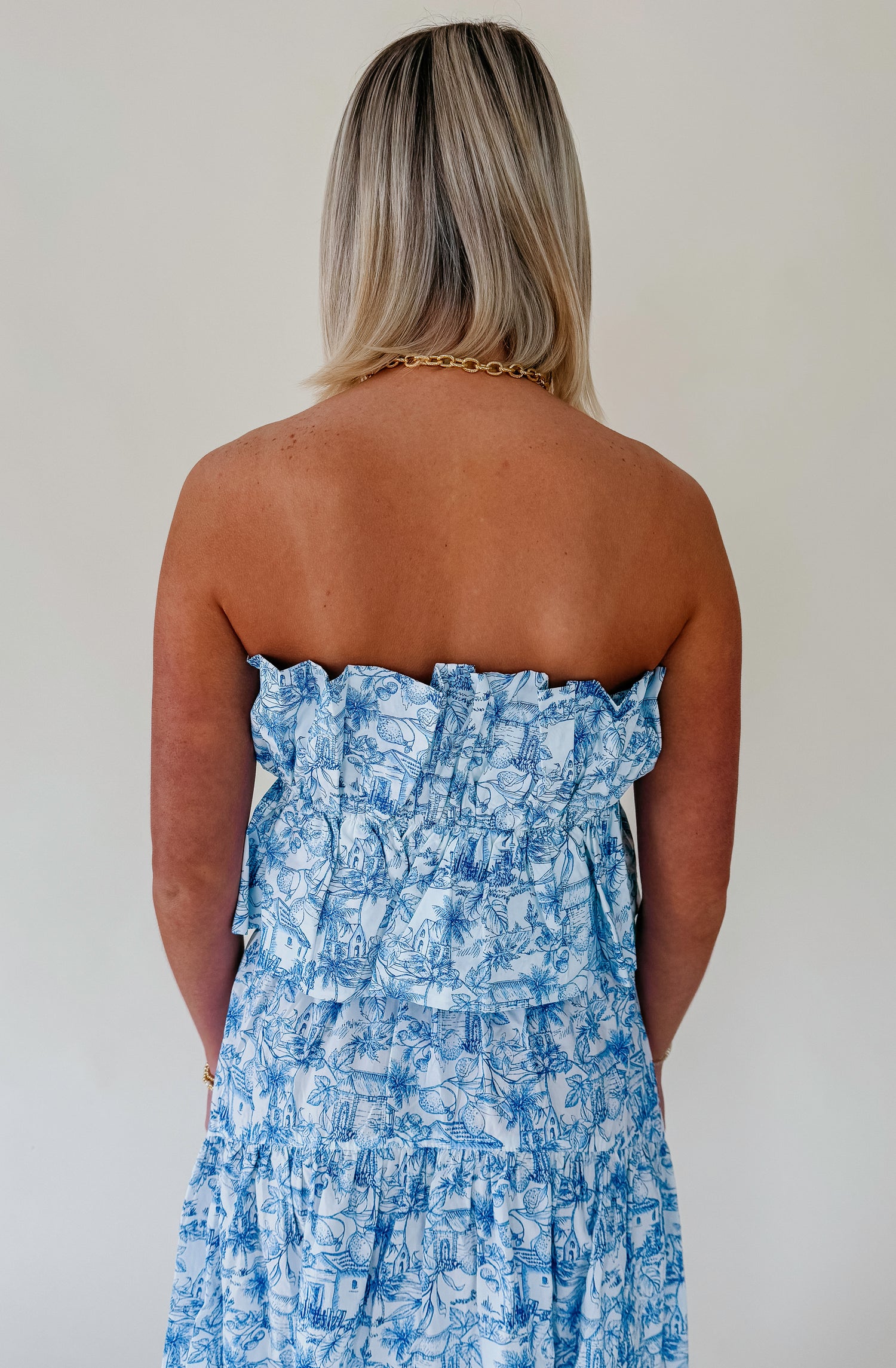 OCEAN VIEW RUFFLE TOP
