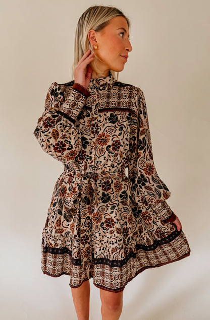 FAVORITE SEASON BUTTONED MINI DRESS