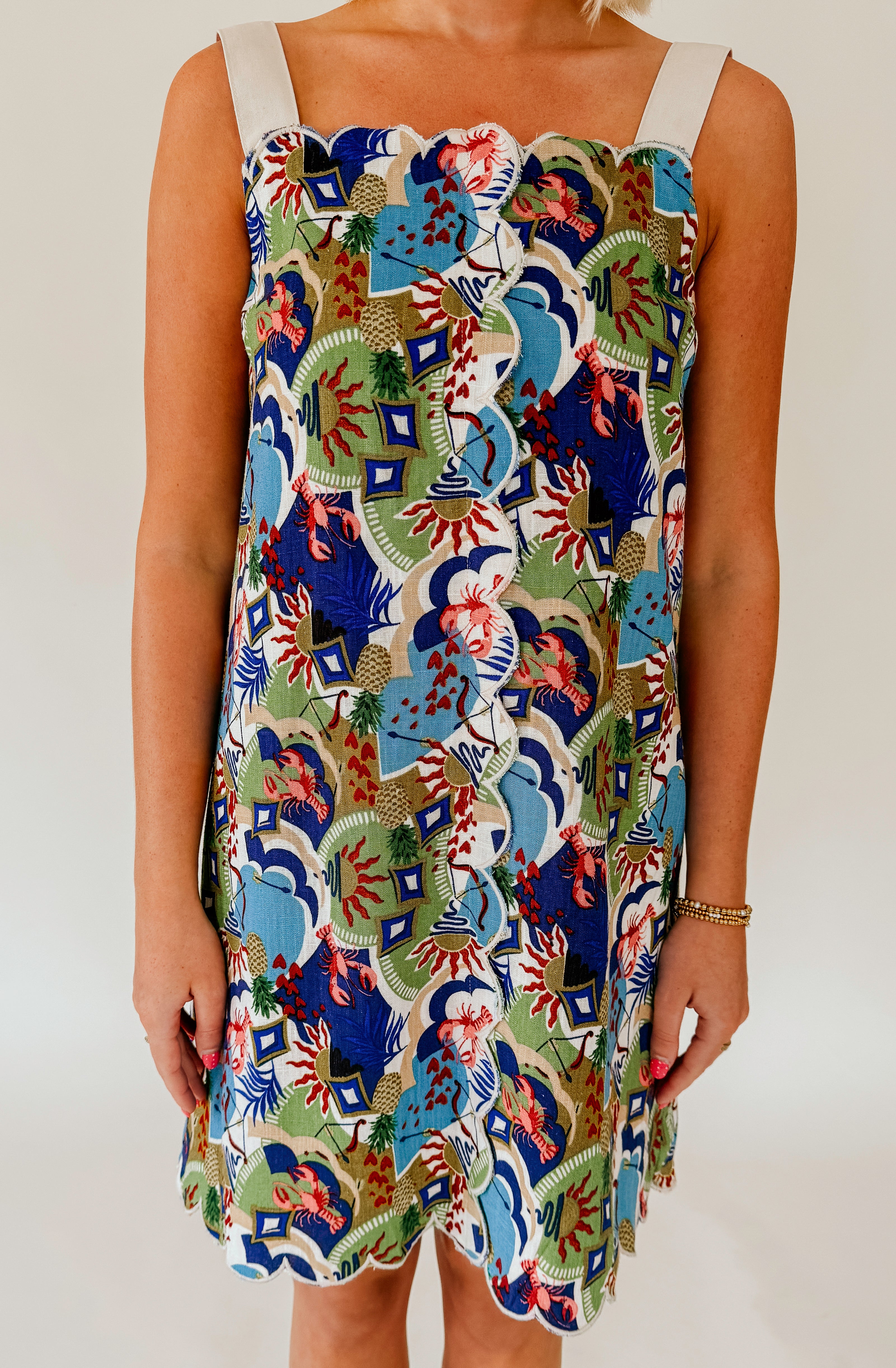 IN THE DETAILS SCALLOPED DRESS