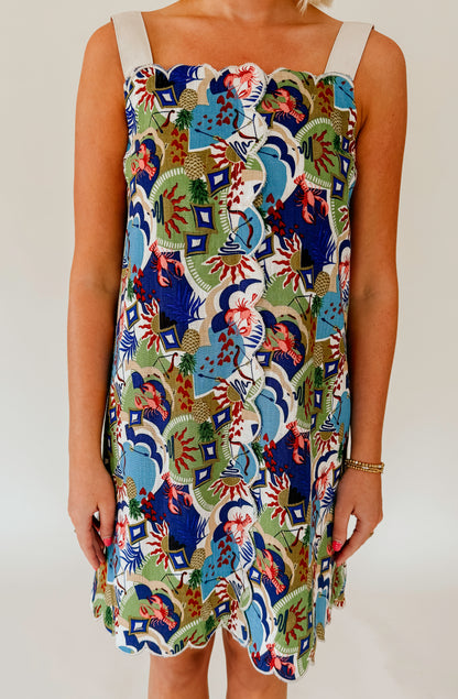 IN THE DETAILS SCALLOPED DRESS