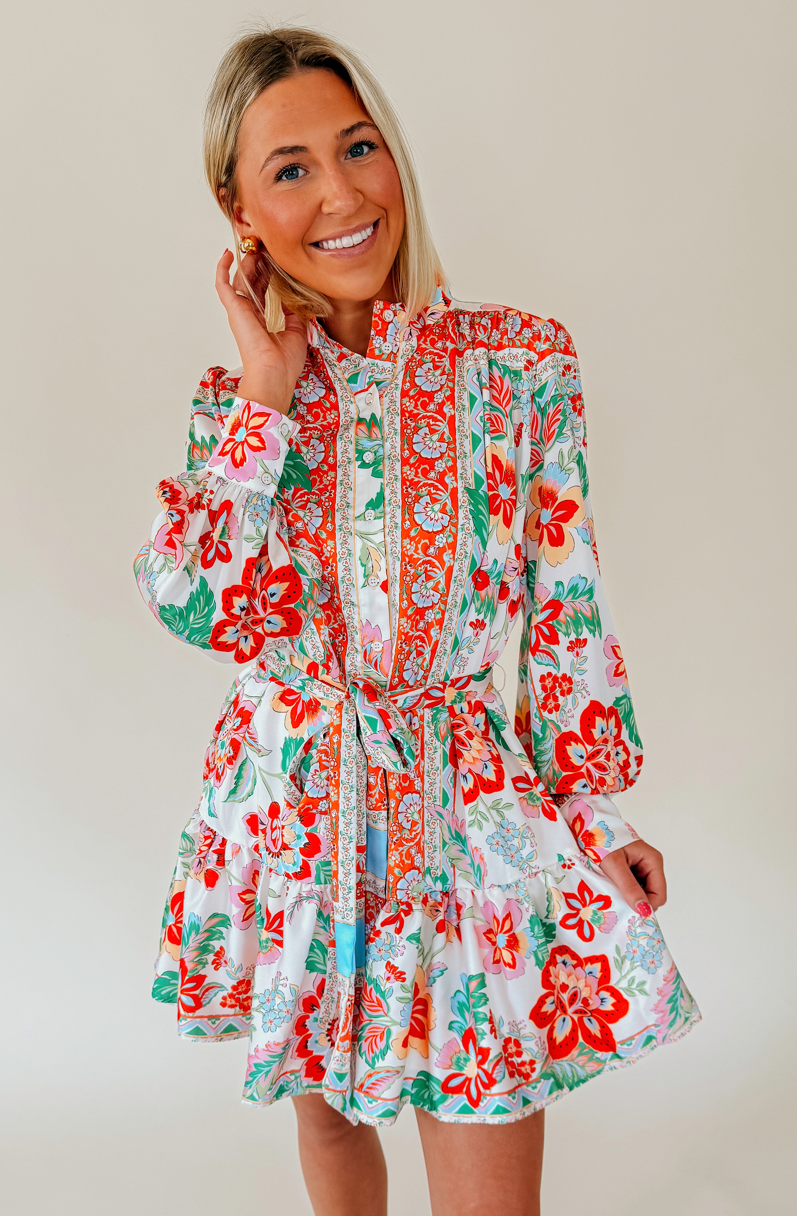 HOT OFF THE PRESS BUTTONED DRESS