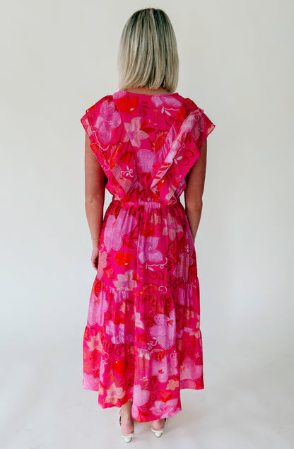 PACKS A PUNCH RUFFLE MIDI
