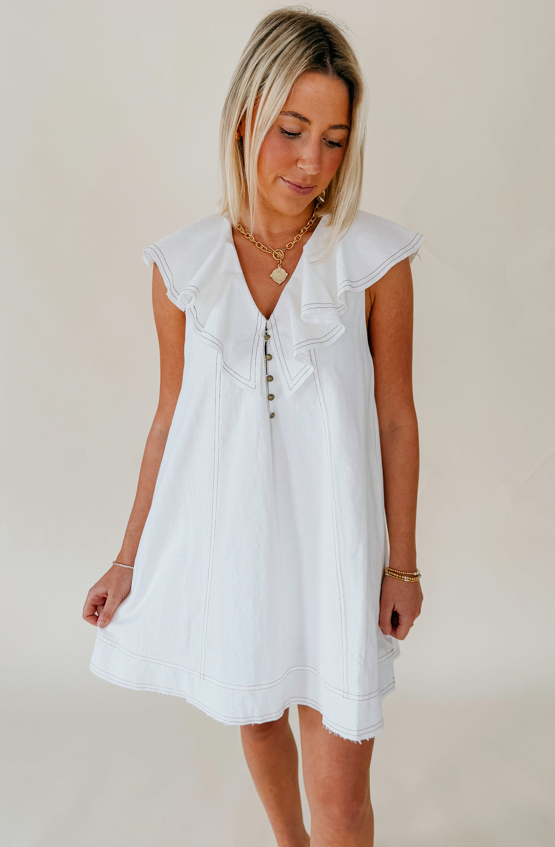 CALL YA LATER COLLARED DRESS