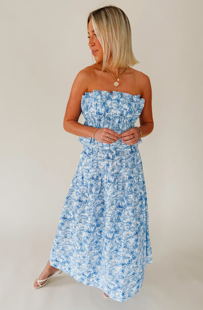 OCEAN VIEW MIDI SKIRT