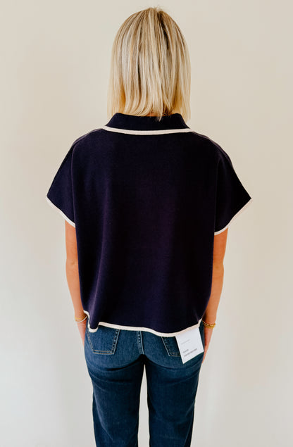 ON THE BORDER BUTTONED SWEATER