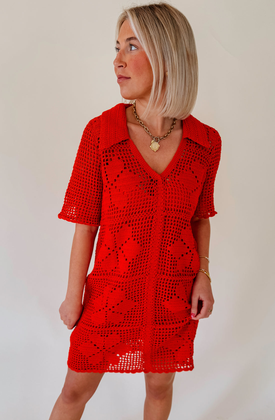 CLEOBELLA ILEANNA CROCHET MINI DRESS