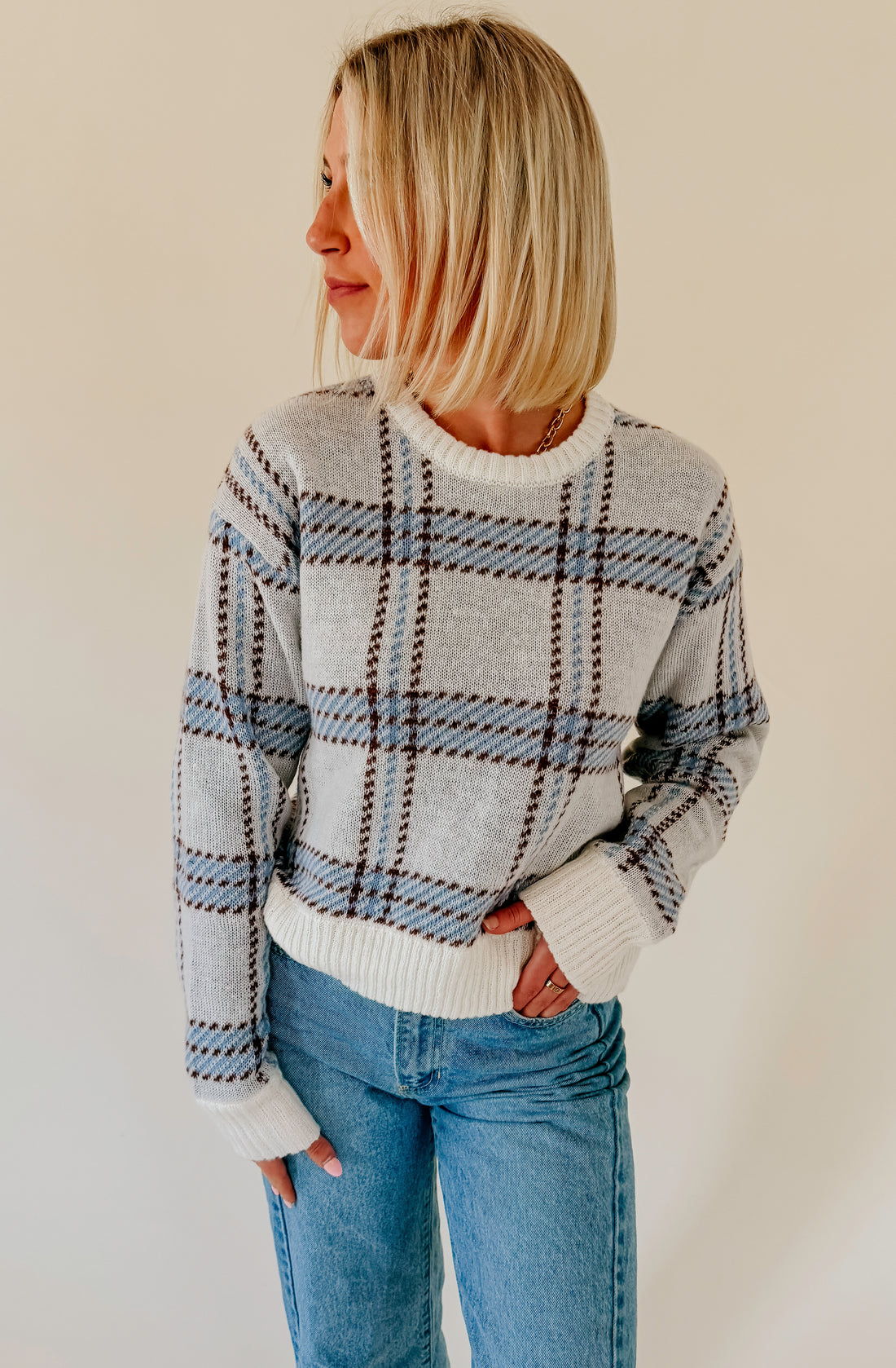 Z SUPPLY JUNCTION PLAID SWEATER