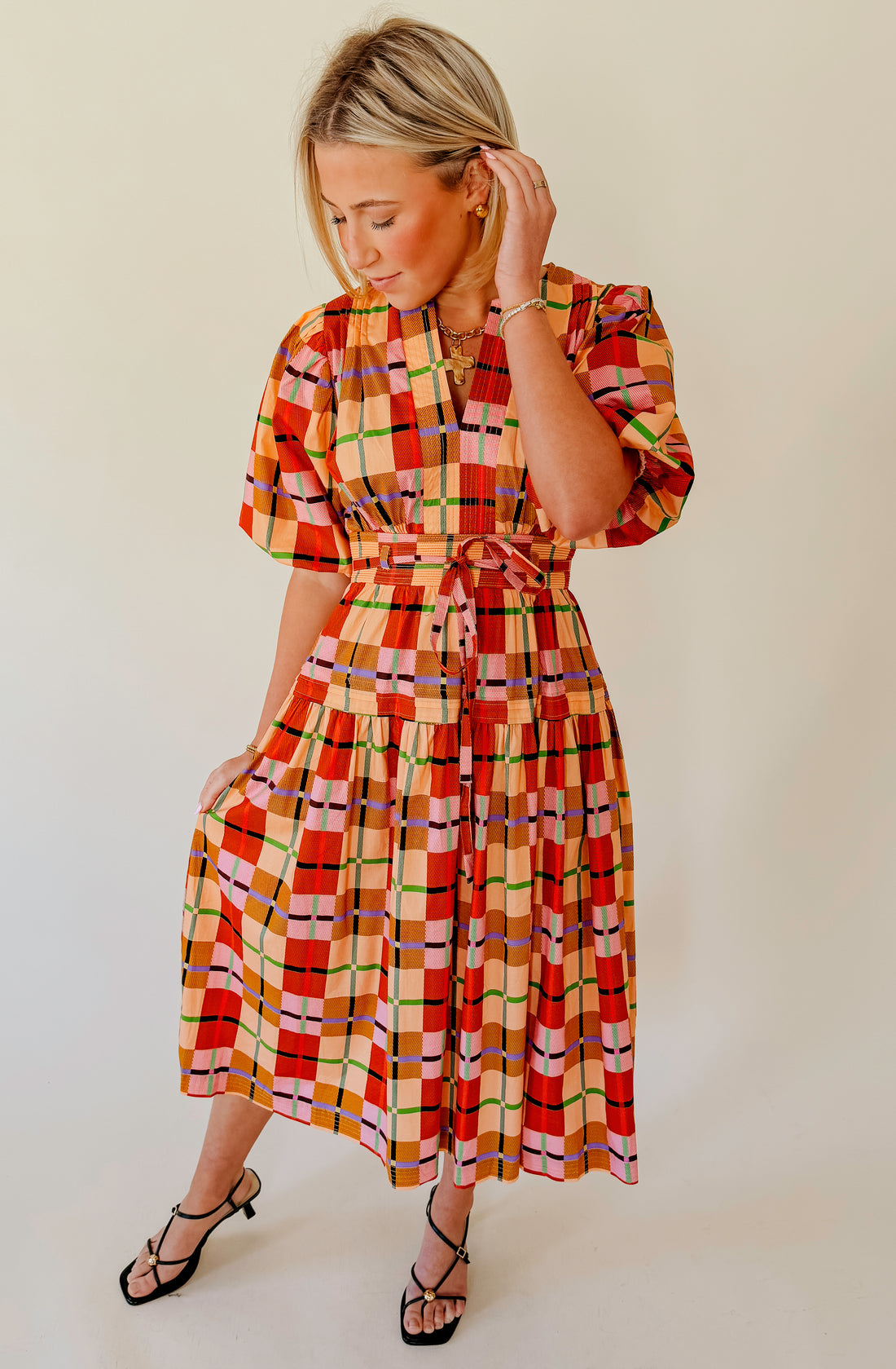 OFF GRID MIDI DRESS