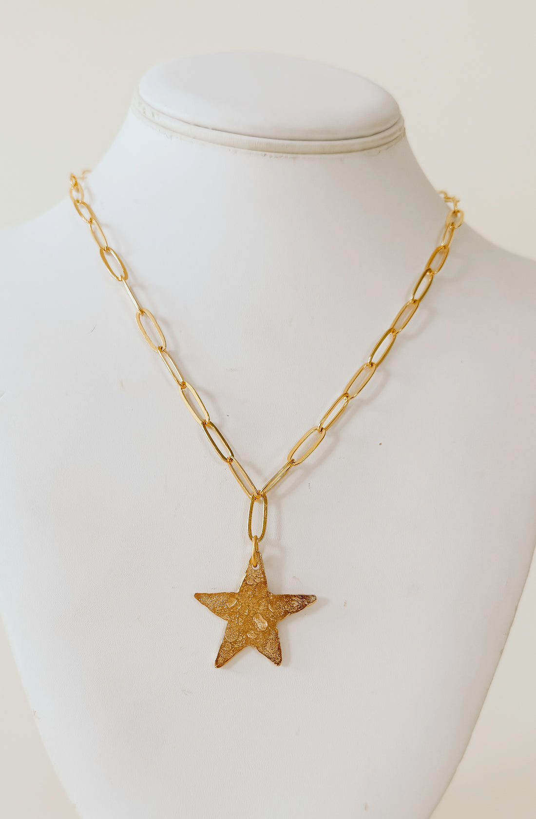 SUSAN SHAW STAR PAPERCLIP NECKLACE
