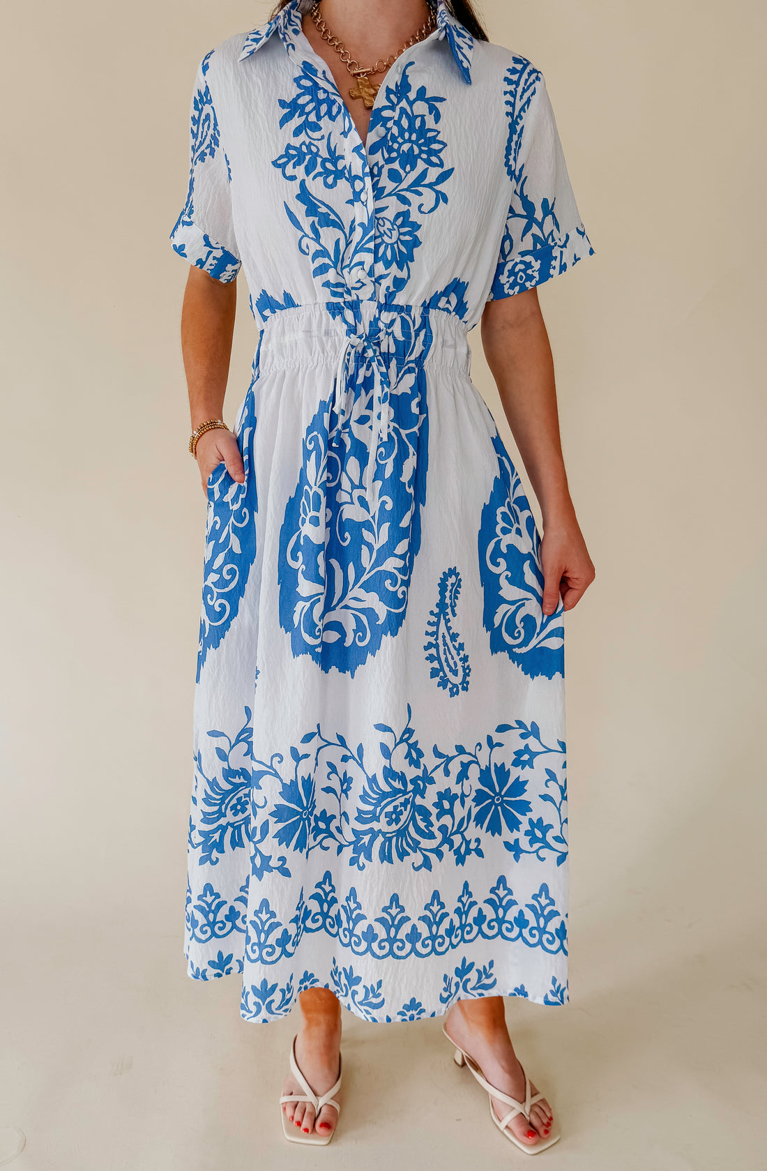 THE REMINGTON BUTTONED MIDI DRESS