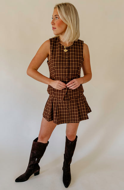 PLAID REPUTATION SKIRT