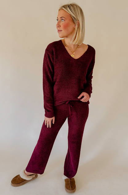 SOFTIES MARSHMALLOW V NECK LOUNGE SET