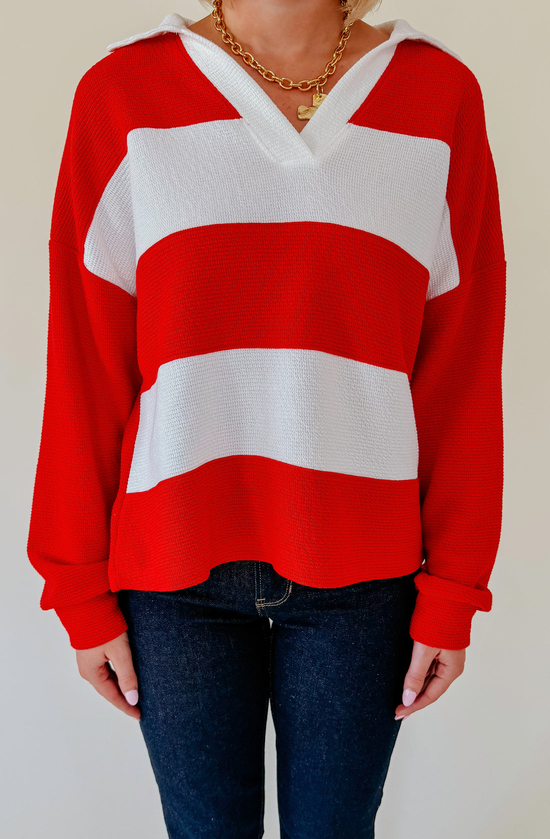 A LONG WAY RUGBY STRIPE TOP
