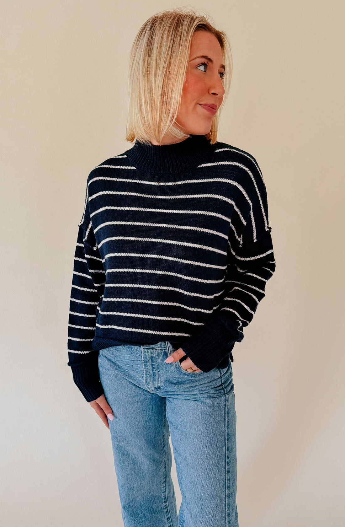 BY THE WAY STRIPED SWEATER