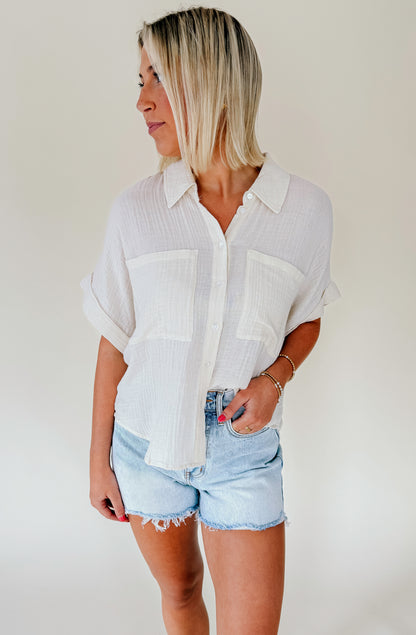 DAZE KATE BUTTONED TOP