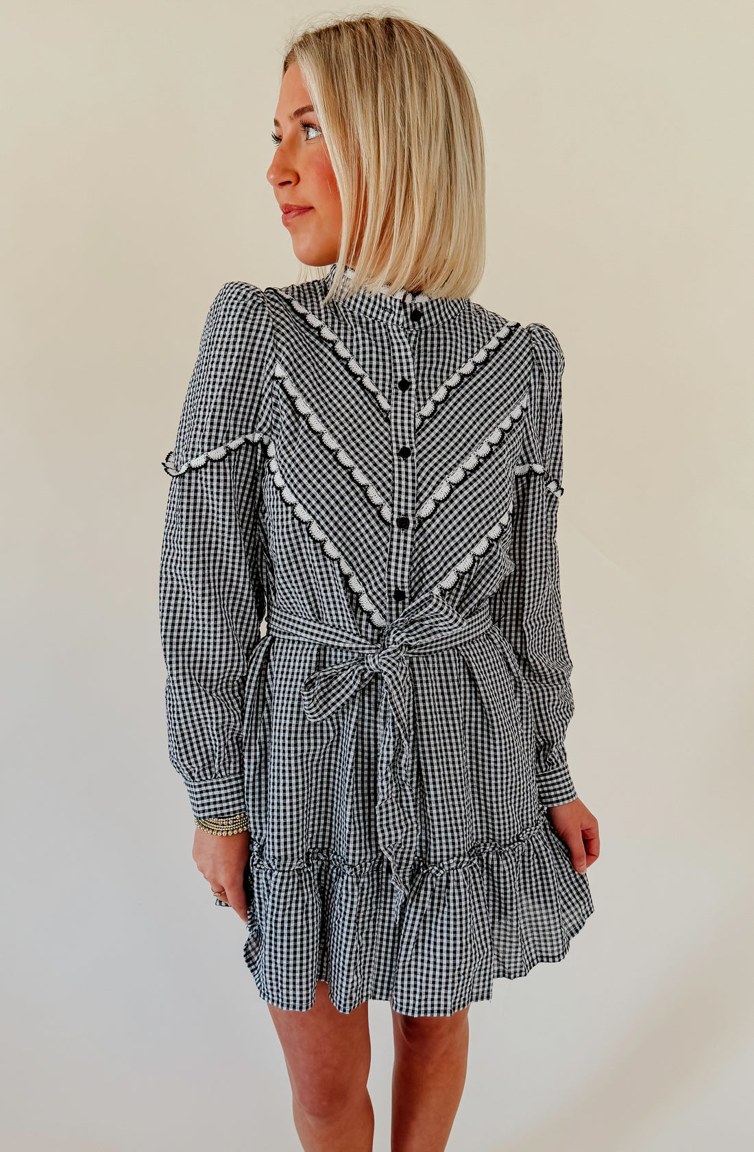 THANK YOU, NEXT GINGHAM DRESS