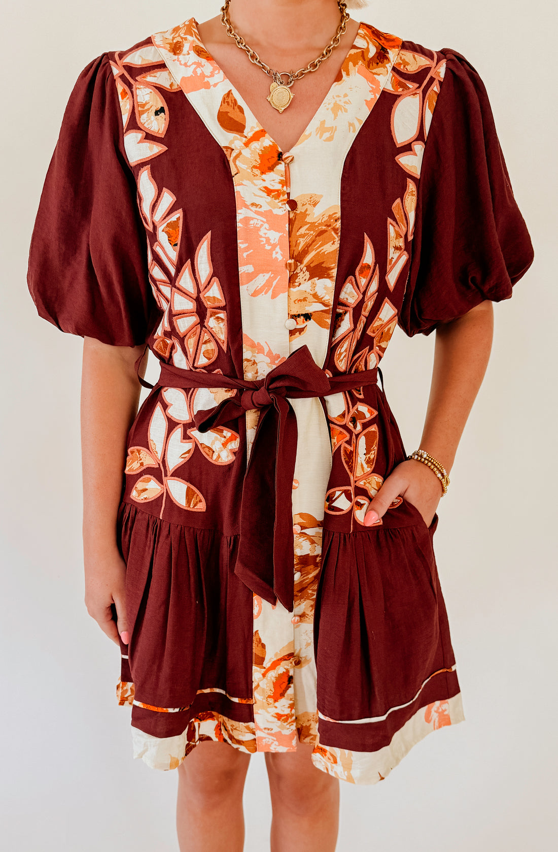 WAY IT GOES PRINTED MINI DRESS