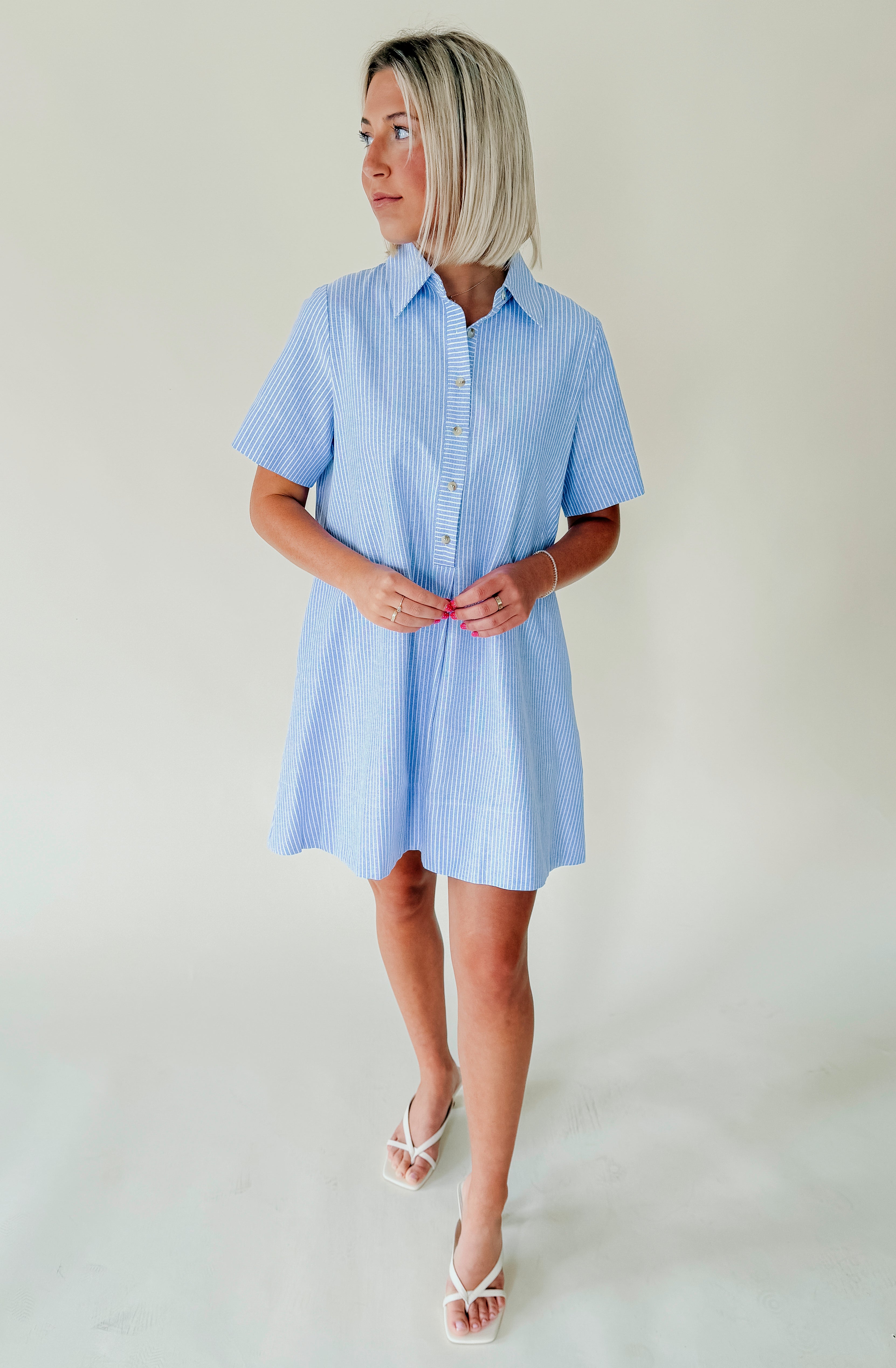 MALIBU STRIPED SHIFT DRESS
