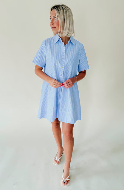 MALIBU STRIPED SHIFT DRESS
