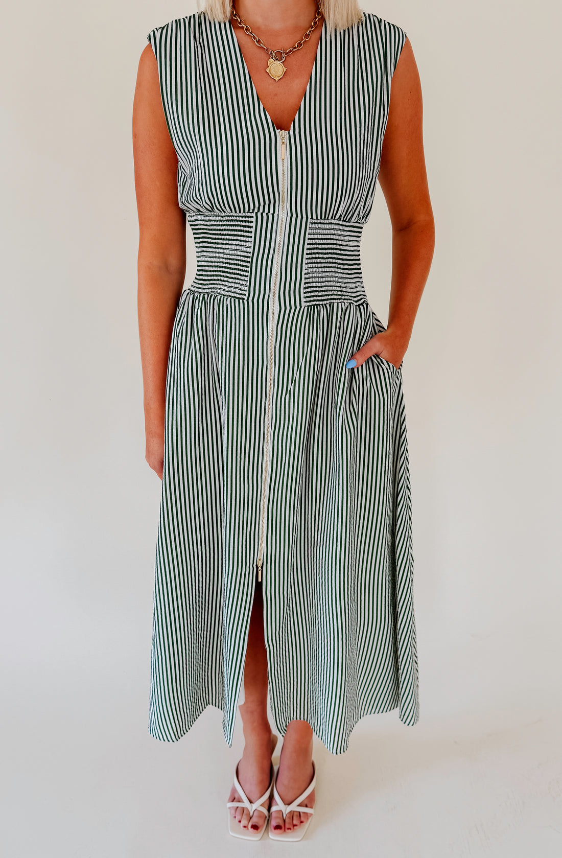 SIMPLE ENOUGH SMOCKED MIDI